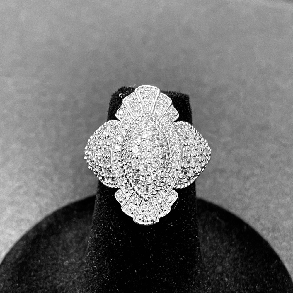 Diamonique Vintage Style CZ Ring